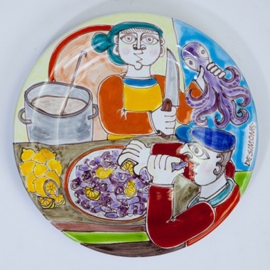 Circular Plate DS 18 cm Cooking octopus PT18DS-14 Circular Plate DS 18 cm Cooking octopus PT18DS-14